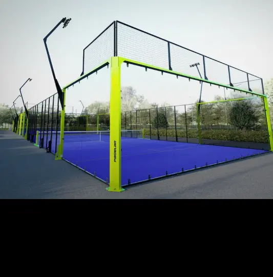 Cancha de padel de vidrio