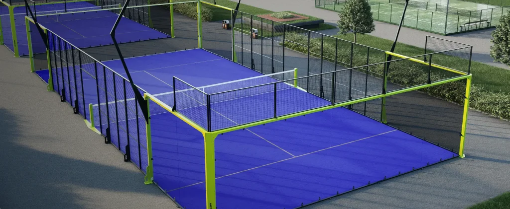 Cancha de padel de vidrio
