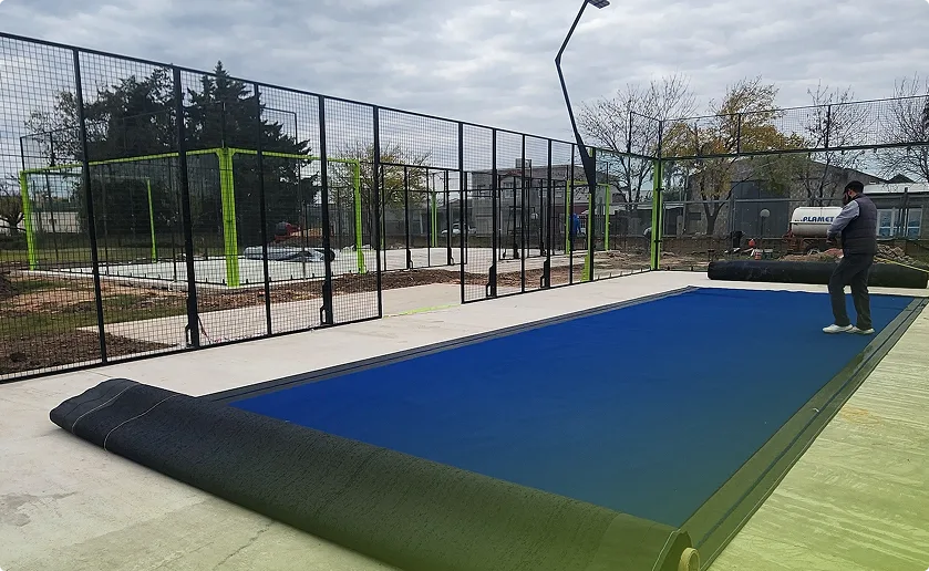 cesped sintetico para Cancha de padel de vidrio