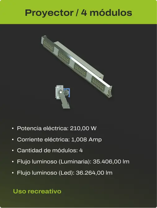 luces led para cancha de padel